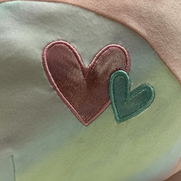 Squishmallows Sabrina 16” Large Pink Rainbow Hearts Cat Caticorn Pastel Easter - Picture 2 of 6